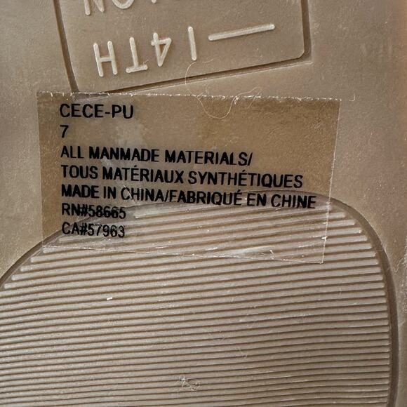 NEW 14th & Union Cece Blue Chill Croco Flat Slide Toe Thong Sandals, NEW Size 7 - Picture 13 of 14